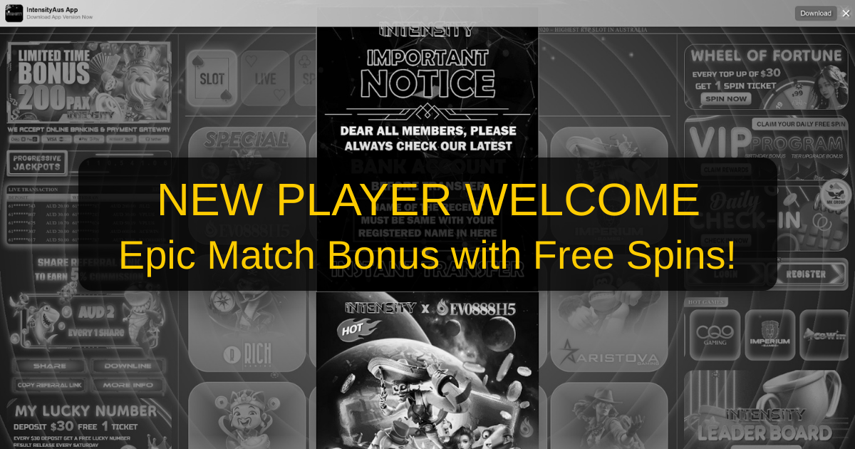 Welcome to Intensity Casino